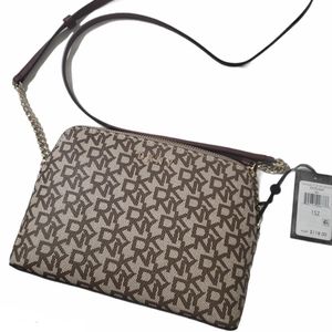 DKNY Women's Beige/Brown Crossbody NWT